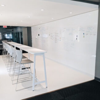 Large amount of event space along with whiteboard for illustrating and drawing.